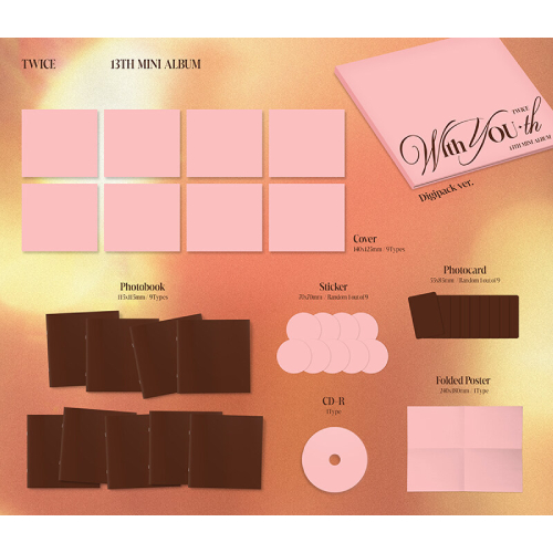 TWICE - With YOU-th [13th Mini Album/Digipack Ver./9種のうち1種