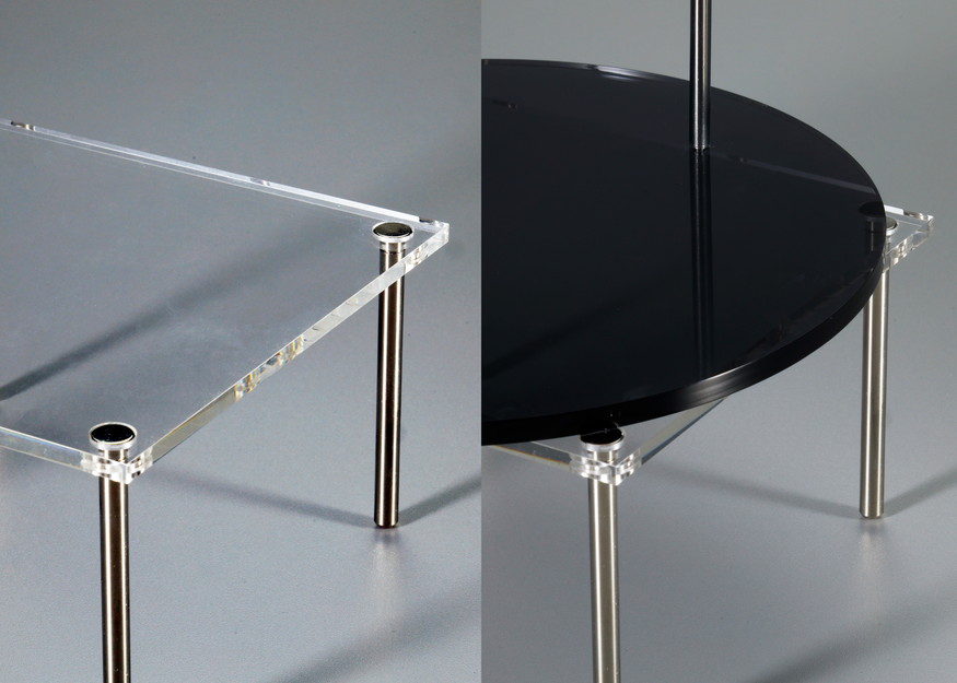 限定品】組立式アクリルテーブル【正方形／高さ8cm】