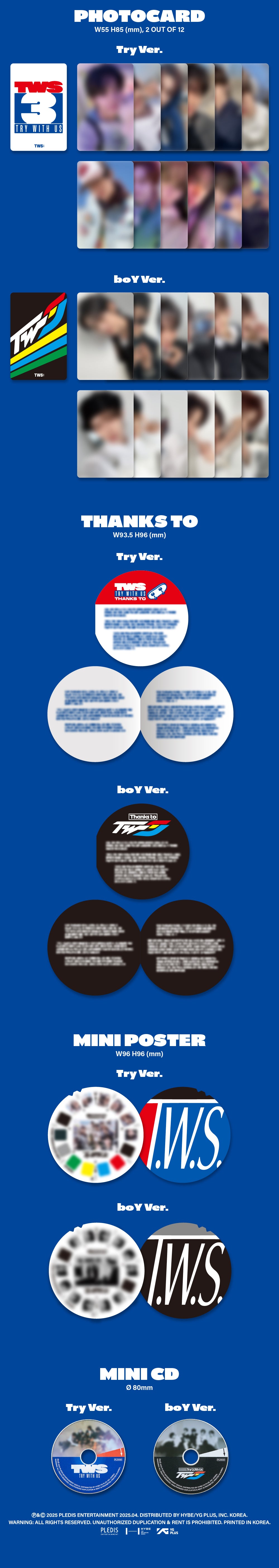 TWS - TRY WITH US (3RD MINI ALBUM) [US] [KPOP NARA EXCLUSIVE