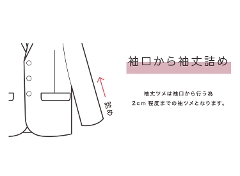 袖口から袖丈詰め | luccicare online shop ( ルッチカーレ オンライン