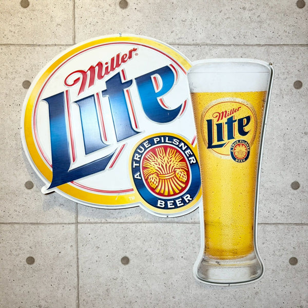 ヴィンテージ看板 【Miller Lite（ミラーライト）】 ビールサイン