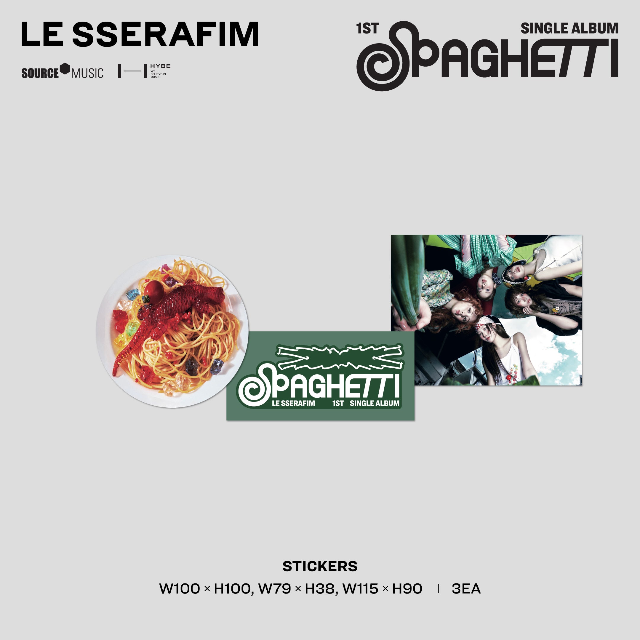 LE SSERAFIM サクラ SPAGHETTI ユニバ 直筆サイン ② LE SSERAFIM