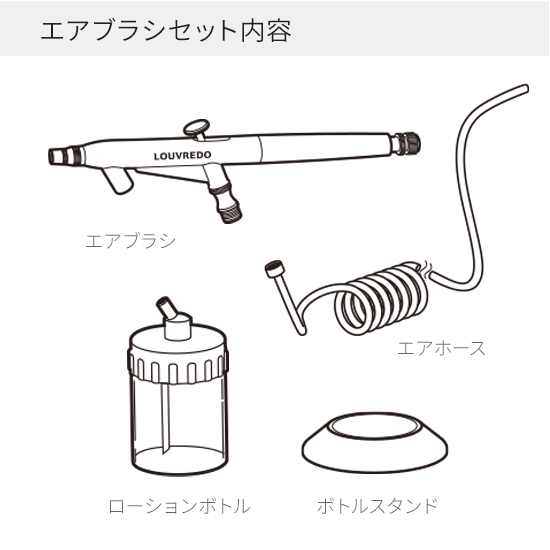 レヴィ炭酸アトマイザーエアブラシセット – LOUVREDO直営 公式
