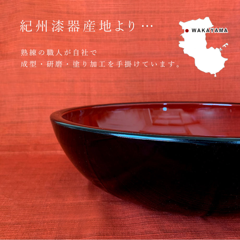 こね鉢 黒内朱 ソバ打ち うどん打ち 蕎麦 業務用 – 山家漆器店