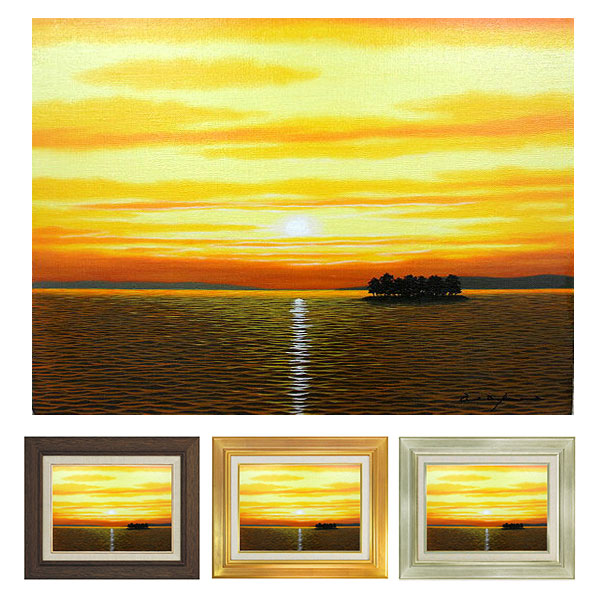 楽天市場】絵画 油絵 宍道湖 (朝隈敏彦) 送料無料 【肉筆】【油絵