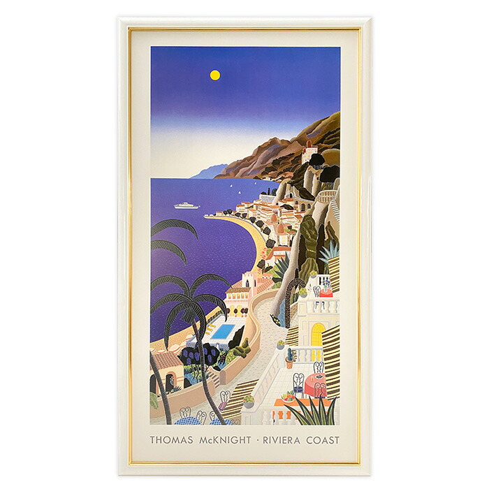楽天市場】トーマス・マックナイト リヴィエラコースト海 絵画 風景画