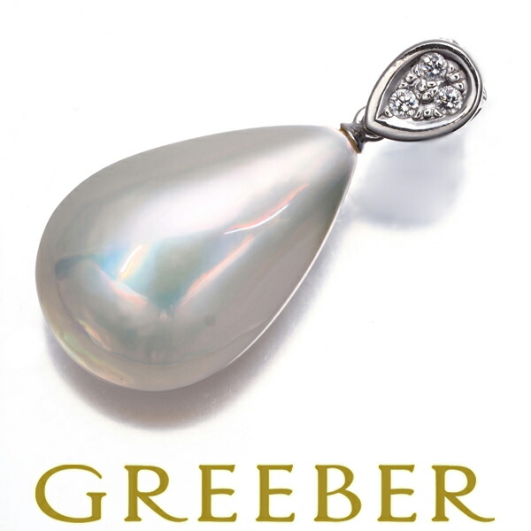 楽天市場】マベパール ペンダント K18 ホワイト系 真珠 シンプル