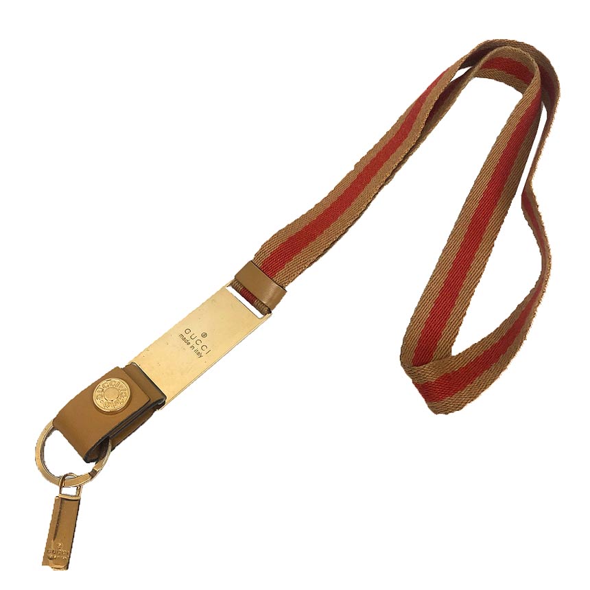 楽天市場】【未使用品】GUCCI グッチ ウェブライン ネックストラップ