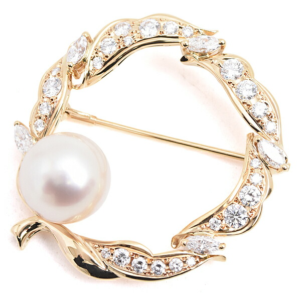 楽天市場】（美品）ミキモト MIKIMOTO パールダイヤフラワーブローチ