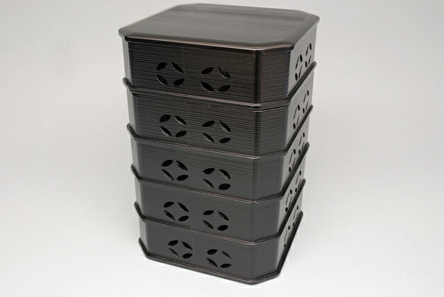 楽天市場】【茶道具 / 懐石】 縁高重 掻合 (かきあわせ) 塗 七宝透 5客