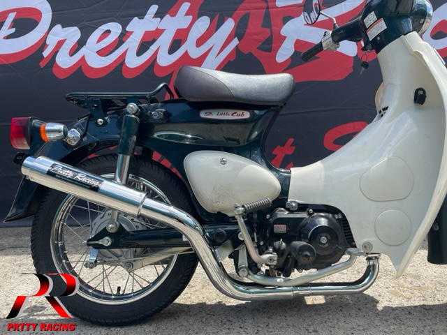 楽天市場】HONDA スーパーカブ PRETTYショート管 黒 マフラー