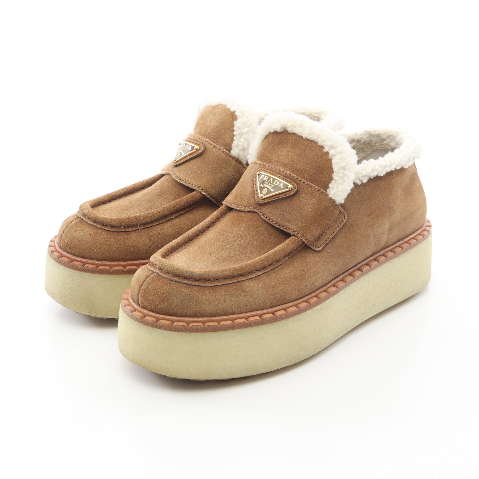 楽天市場】プラダ ローファー ダーク ブラウン レザー パンプス 靴