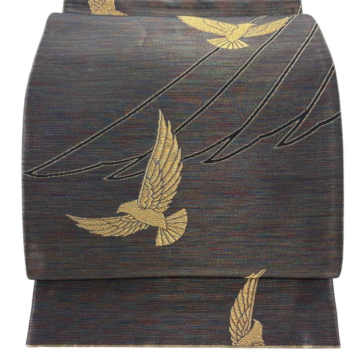 楽天市場】袋帯 美品 秀品 斉藤三才 落款あり 三才鳥 麻の葉 金糸 紫