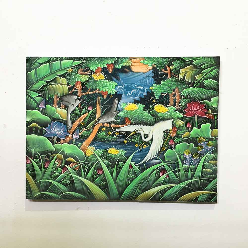 楽天市場】バリ絵画 レインボーゼブラ 80×60×4cm 送料無料 送料込