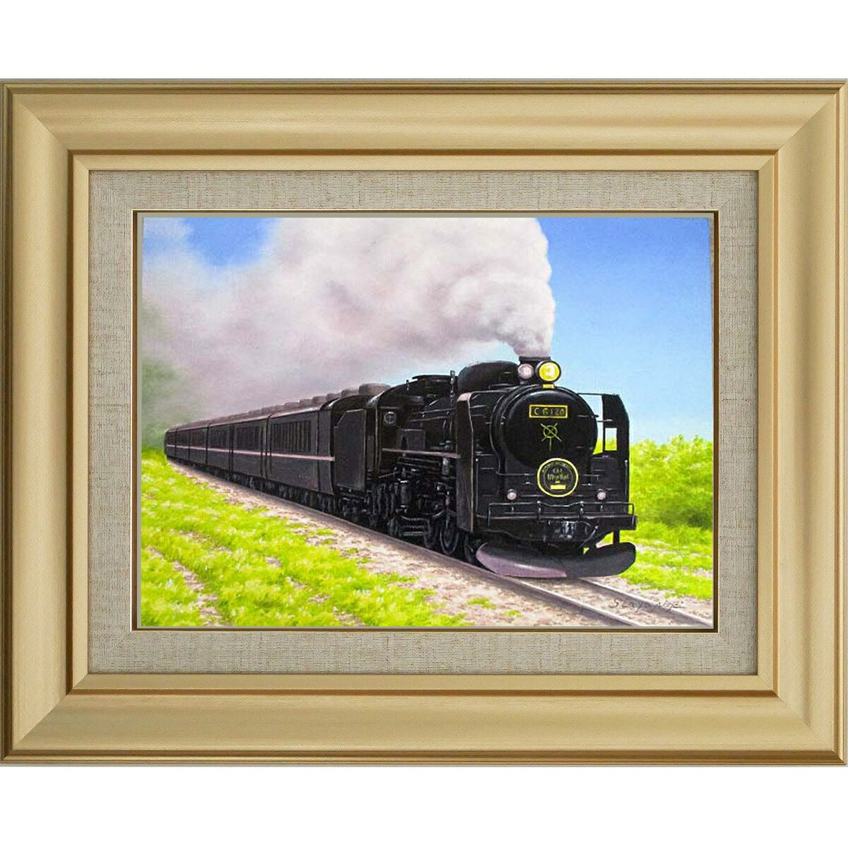 Sale【ART】新屋敷一平真筆(オープンカフェ)サムホール 【公式通販】