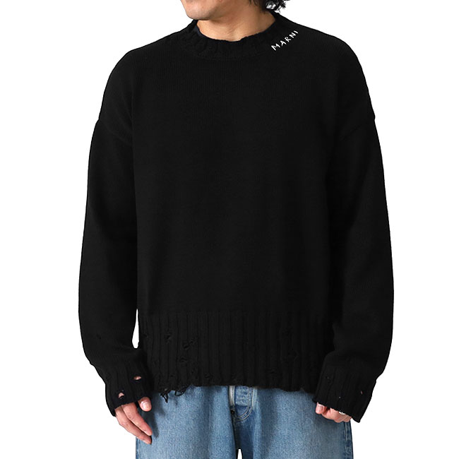 楽天市場】MARNI マルニ クレイジーパターン ミニロゴ刺繍 ニット