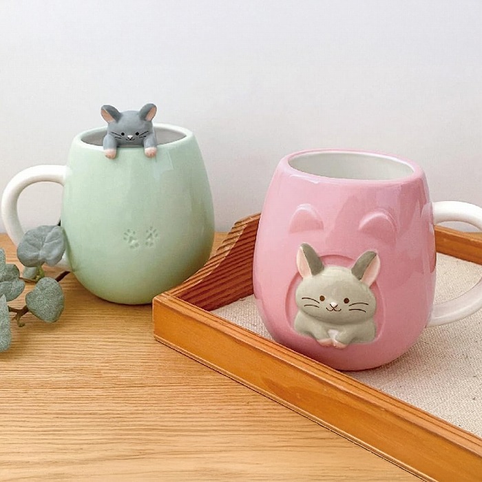 楽天市場】マグカップ チンチラ チラ壺マグ デコレ DECOLE マグカップ