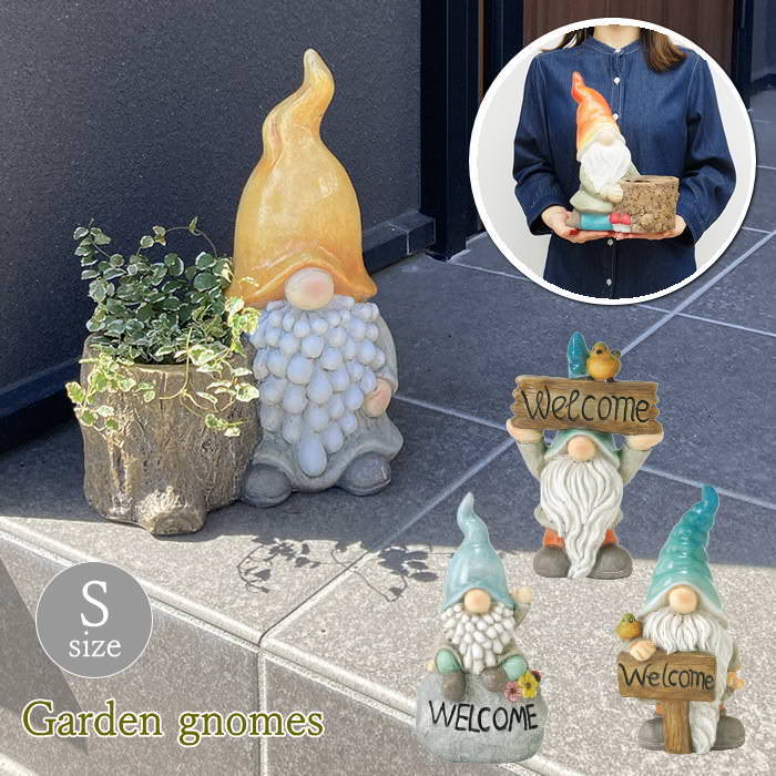 楽天市場】【あす楽】 ガーデニング雑貨 かわいい置物 ガーデンノームS