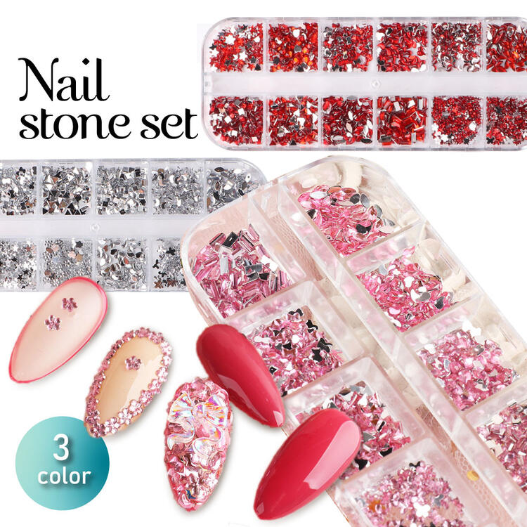 楽天市場】ジェルネイル パーツ ミックス ストーン セット クリスタル