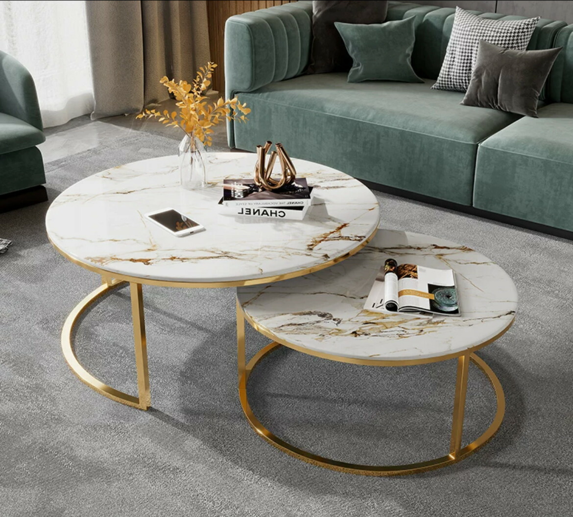 楽天市場】A051878高級寝室用テーブル 人造大理石ローテーブル