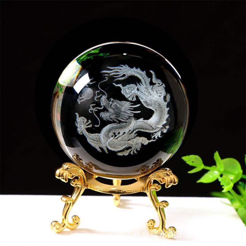 楽天市場】龍 水晶玉 置物 五本爪 台座付き 龍 置物 龍の置物 昇龍
