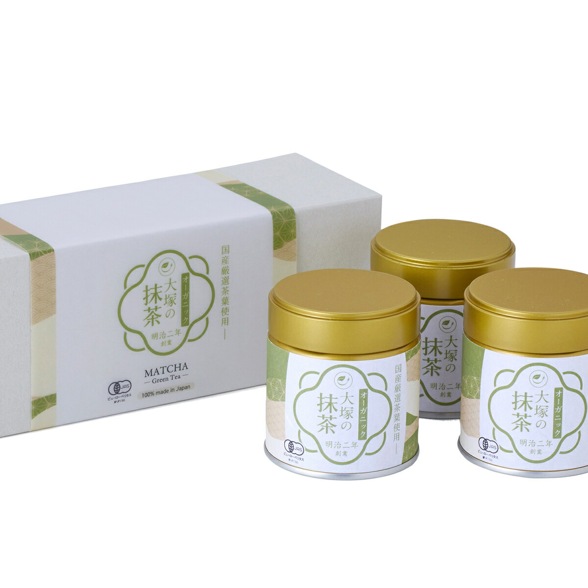 楽天市場】抹茶 有機 オーガニック 国産 30g×3缶 ギフトボックス 無