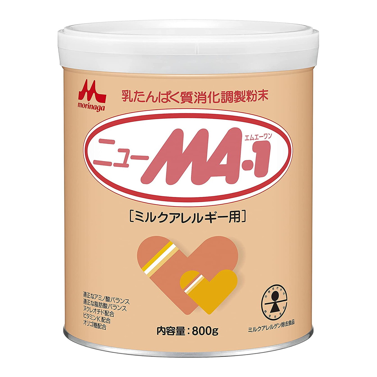 楽天市場】森永 ニューMA-1 大缶 800g ミルクアレルギー用 粉ミルク