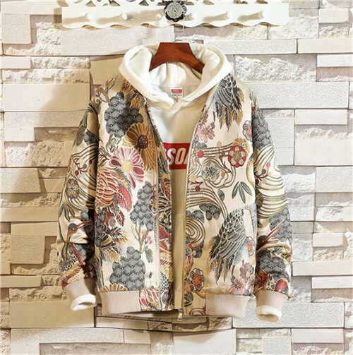 楽天市場】スカジャン メンズ 刺繍 ジャケット サテン 光沢 和柄 和風