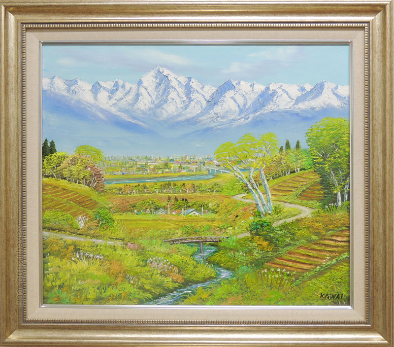 1点物】油彩画 風景画 月山 出羽三山 山形県 F12号 油彩画 油絵 風景画