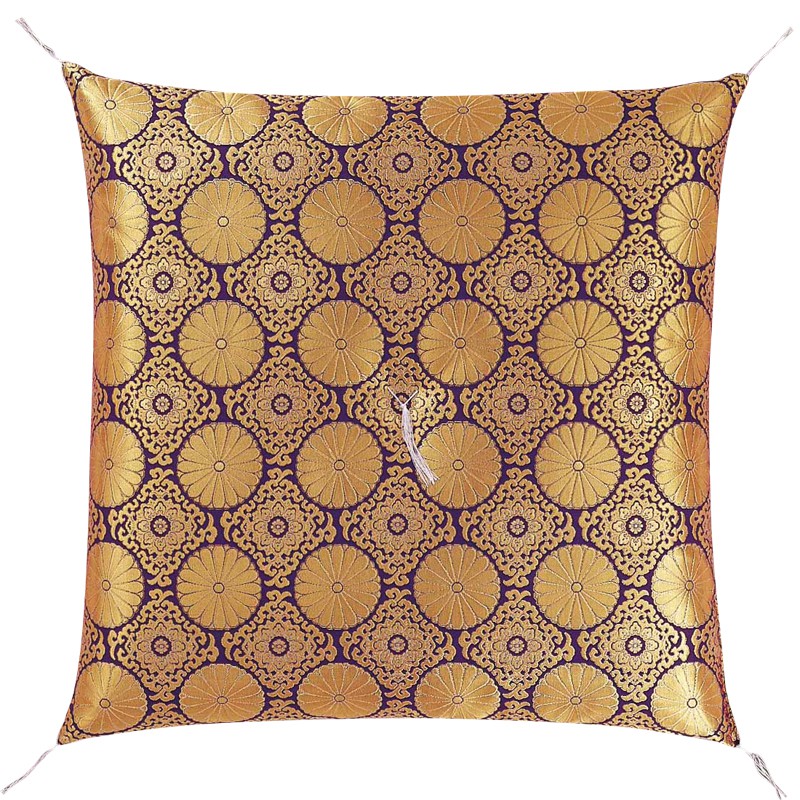 楽天市場】仏壇 座布団 御前座布団 「唐草金通 紫」 No.47/座布団 仏間