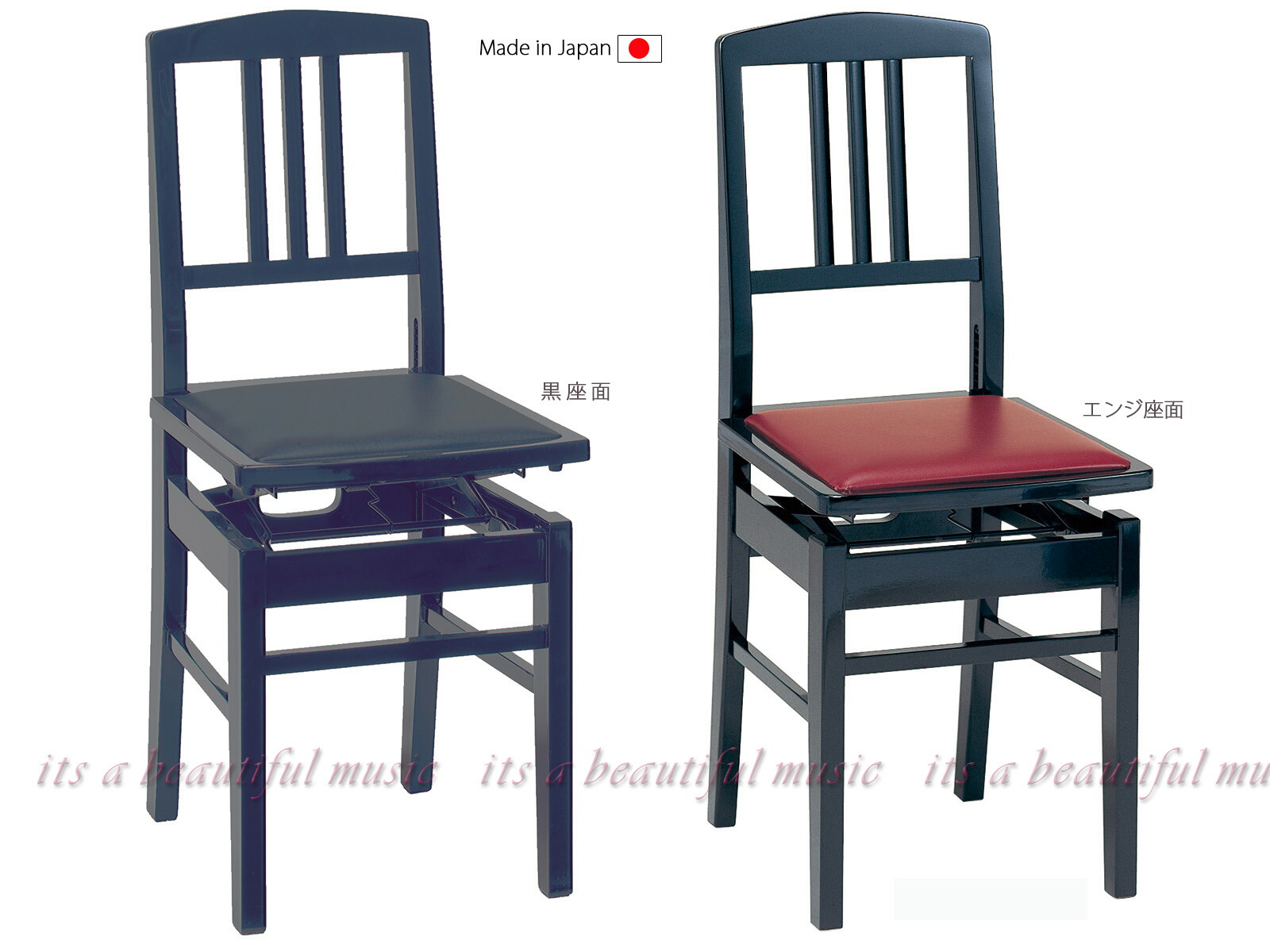 楽天市場】トムソン椅子 ITOMASAの 背付き ピアノ椅子 NO5【座部エンジ