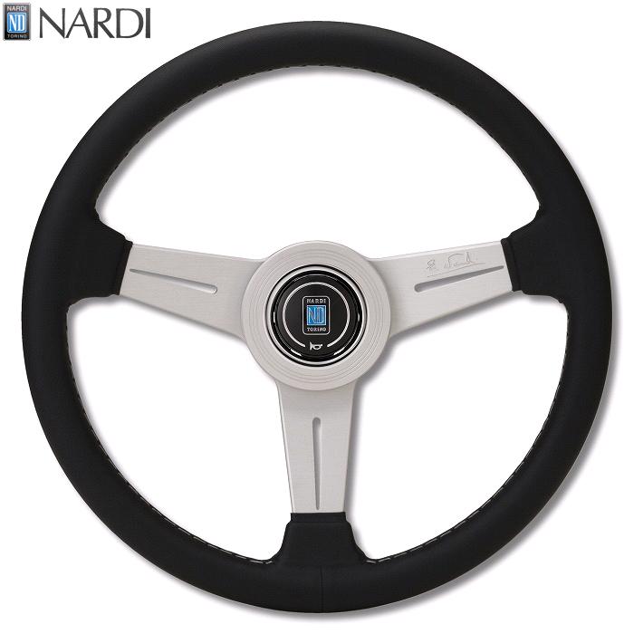 楽天市場】NARDI ナルディ N342 ブラックレザー&シルバースポーク