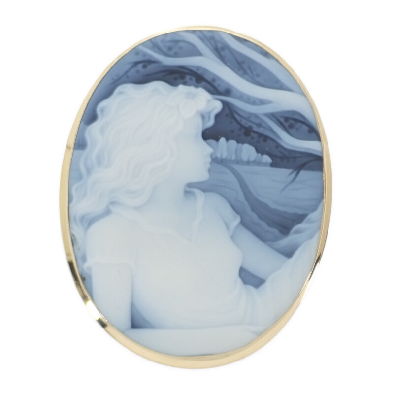 楽天市場】【限定1点】 K18 イエローゴールド メノウ カメオ