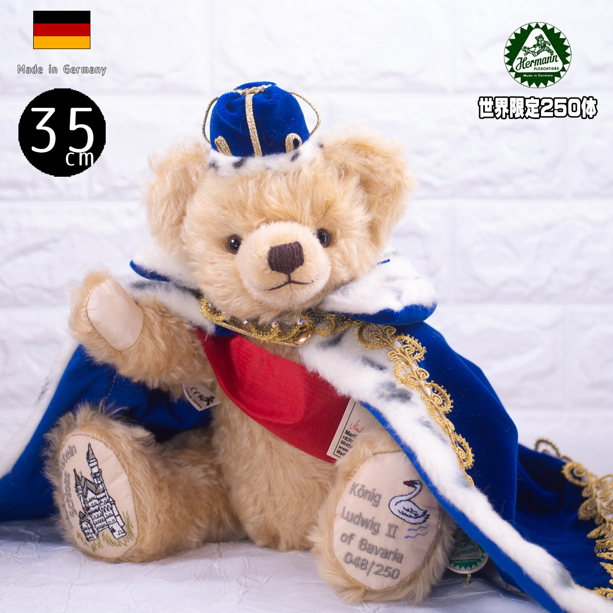 楽天市場】テディベア ぬいぐるみ エリザ ベス女王 在位最長記録を更新