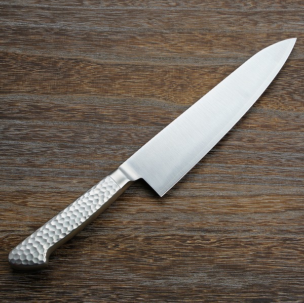 楽天市場】牛刀 両刃 210mmステン＆ニッケル 63層鋼 ダマスカス模様