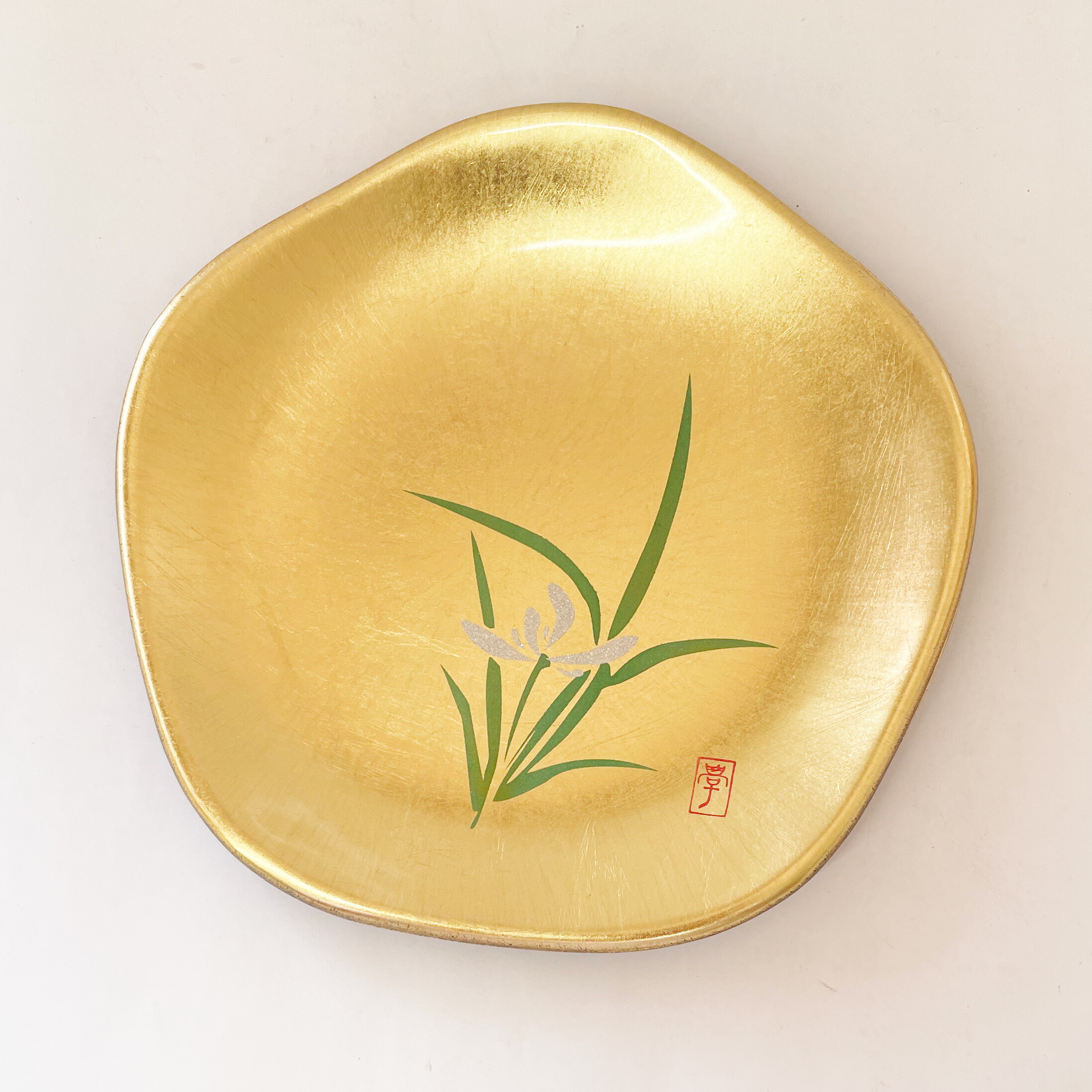 楽天市場】金沢箔 梅型銘々皿（らん）1枚組 : 金箔逸品工芸 箔打屋