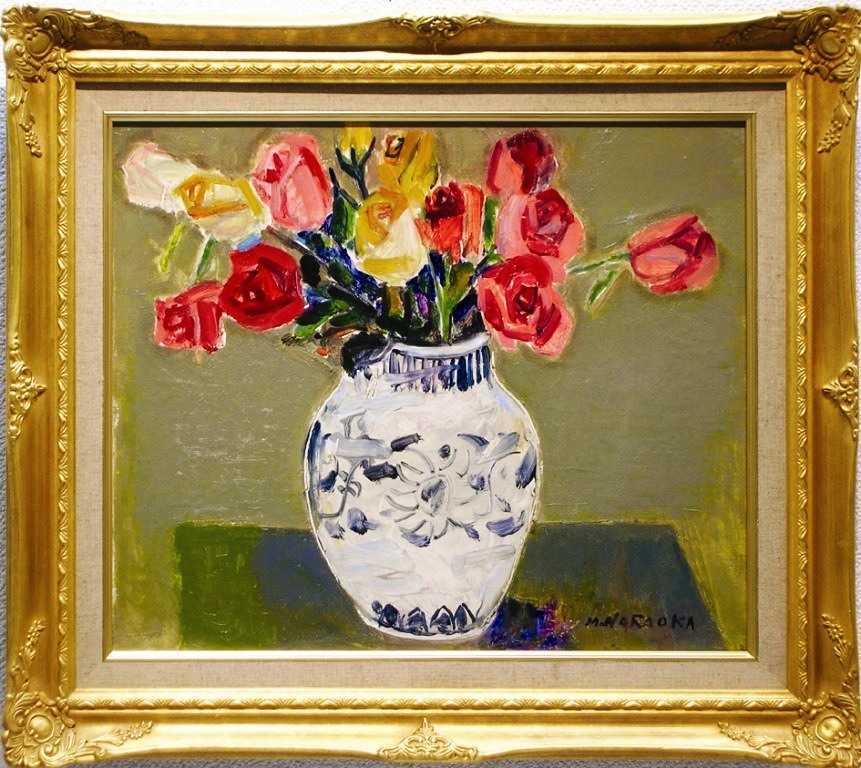 楽天市場】奈知安太郎 「花」 油彩4号 : 小野画廊