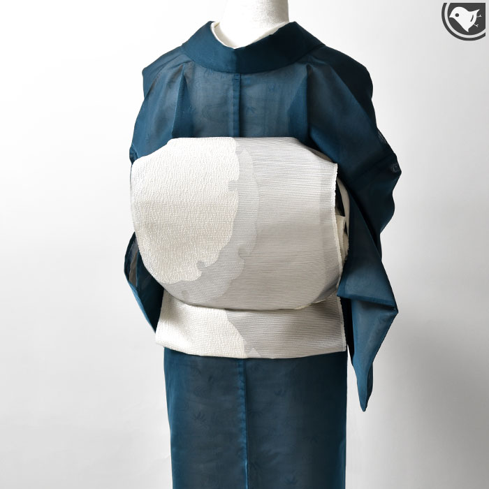 楽天市場】西陣織機屋 謹製 ぜんまい紬 無地 九寸 名古屋帯 正絹 【帯