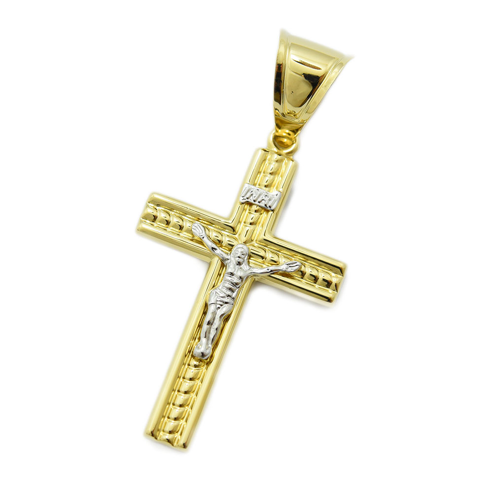 楽天市場】クロス ペンダントトップ K18 十字架 キリスト INRI Mサイズ
