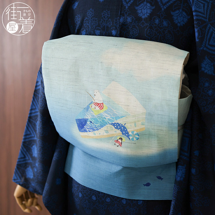楽天市場】＼WeekendSale開催中!／当店限定!! [夏帯] 夏名古屋帯 鯉の