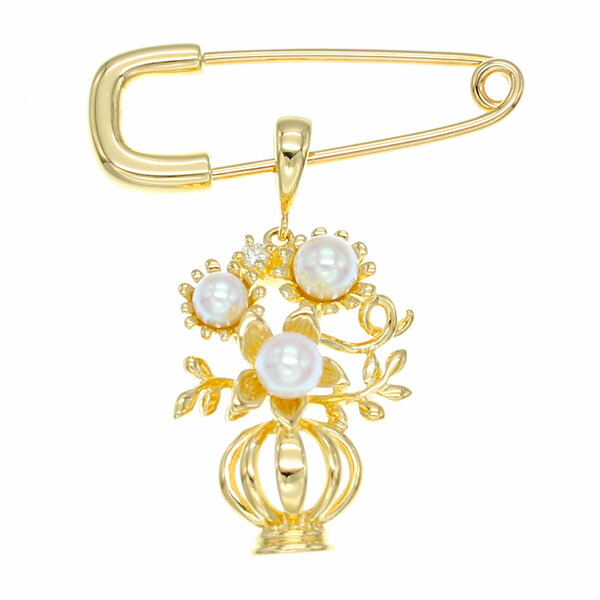 楽天市場】ミキモト MIKIMOTO 幸福の木モチーフ パール K18YG ブローチ