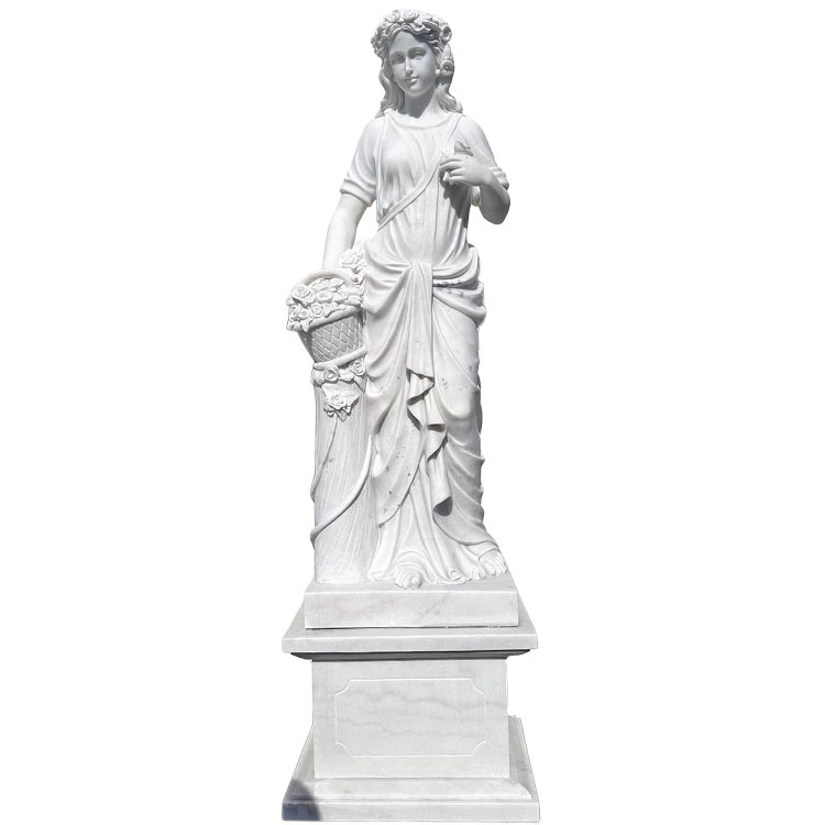 楽天市場】天然大理石彫刻 季節の乙女 (春) H233cm 石像 女性像