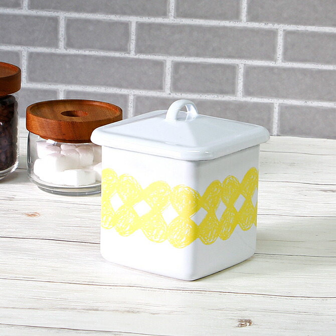 楽天市場】ホーロー ねこ＆とり キャニスター 2個セット/ 保存容器