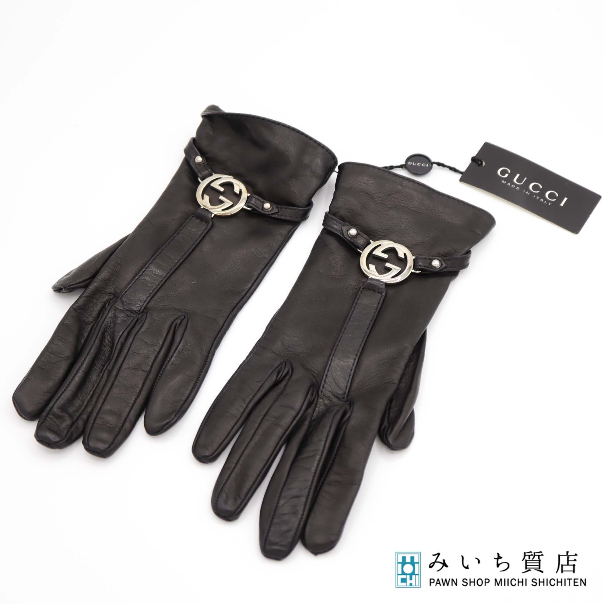 楽天市場】GUCCI グッチ 革手袋キャットヘッドロゴベルトホックソフト