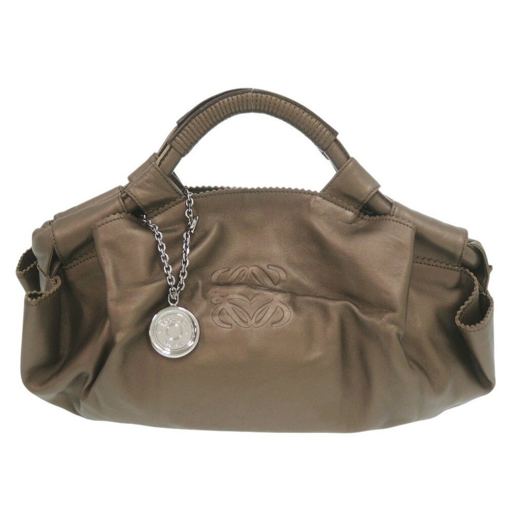 楽天市場】ロエベ ナッパアイレ メタリック グレー系 ハンドバッグ