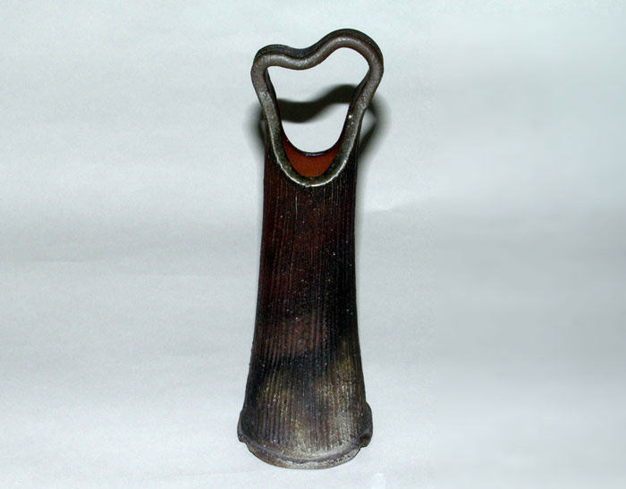 楽天市場】備前焼 花瓶 一輪挿し フラワーベース 丸 ヒダスキ 乗松美歩