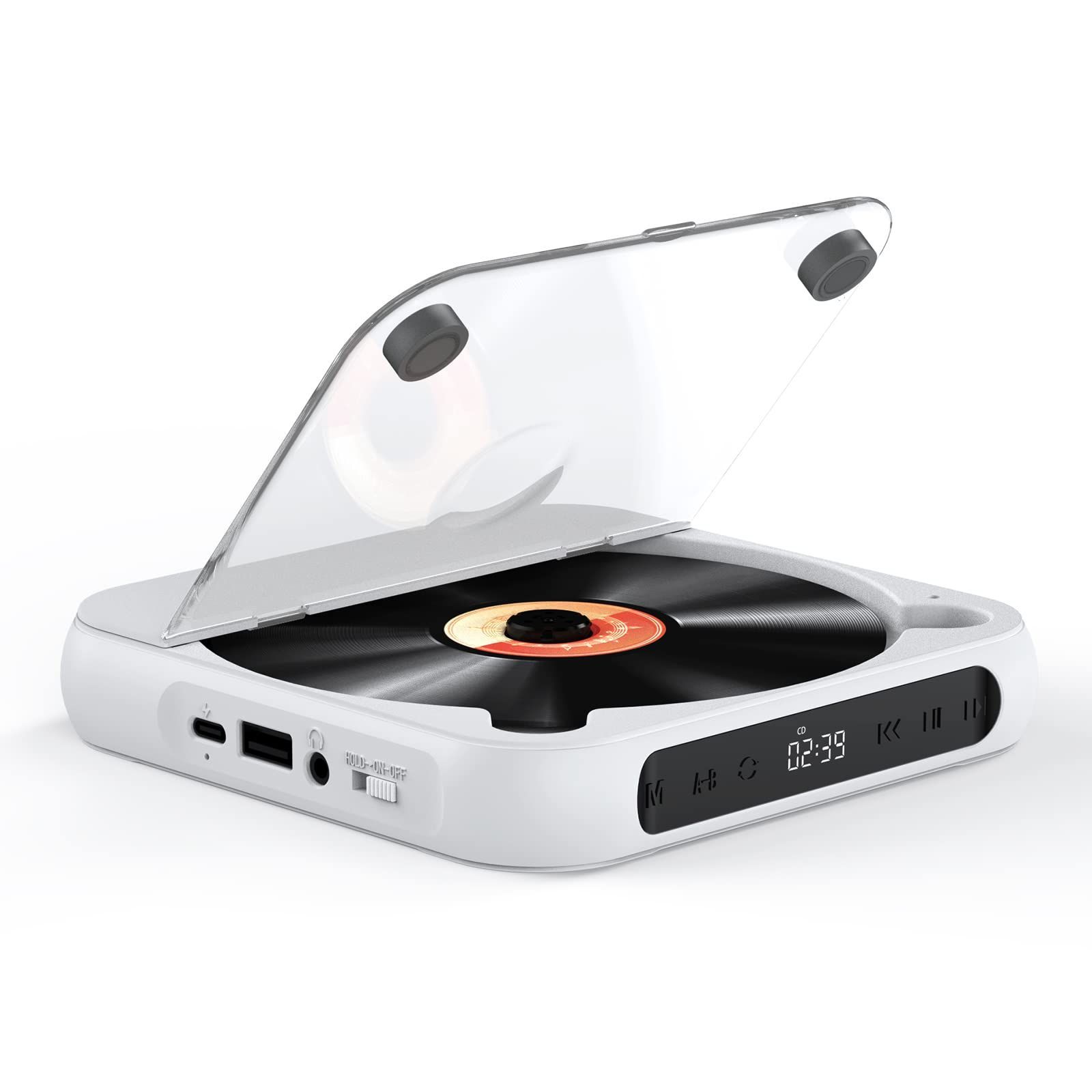 楽天市場】CDプレーヤー ポータブル Bluetooth5.3 1200mAh充電池