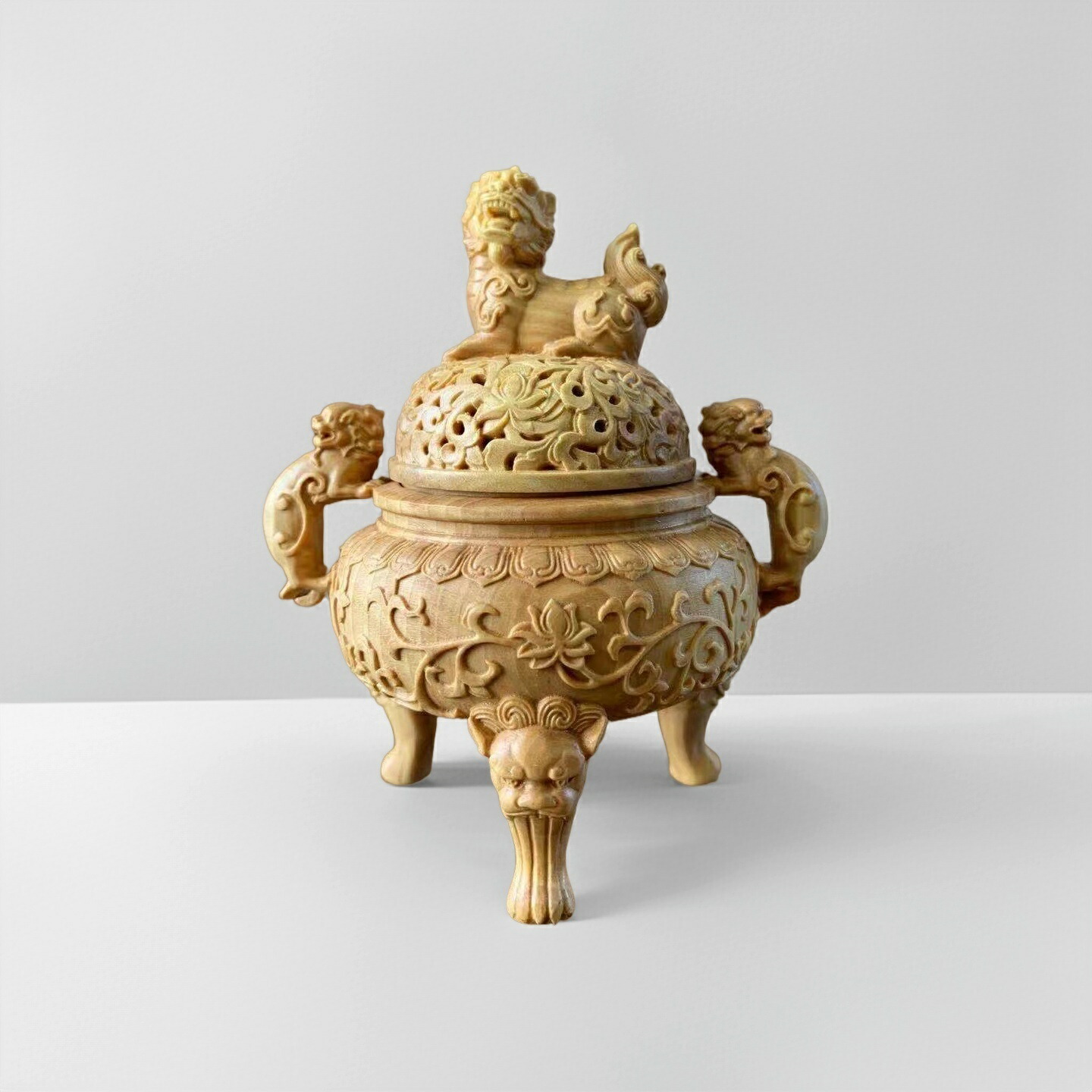 陶器製獅子香炉 約10cm 陶器製獅子香炉 約10cm 陶器製獅子香炉 約10cm