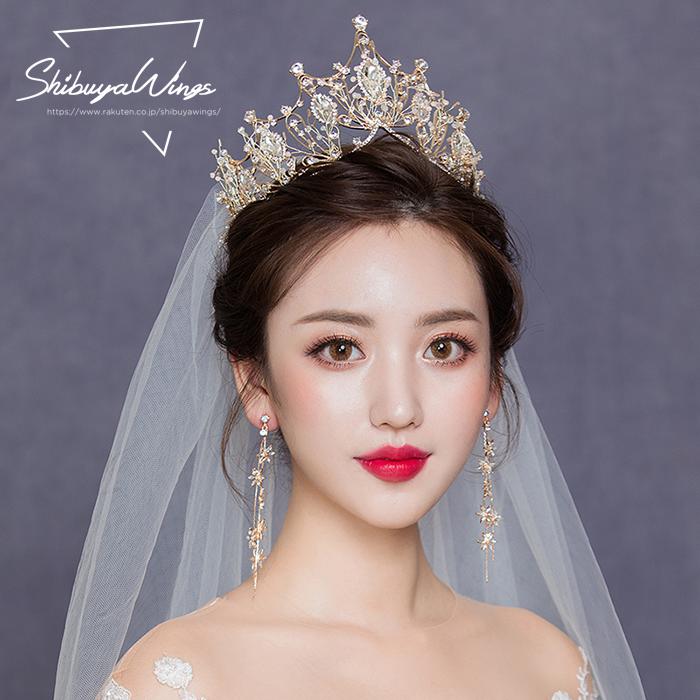 楽天市場】ティアラ イヤリング 2点セット ウェディング ヘッドドレス