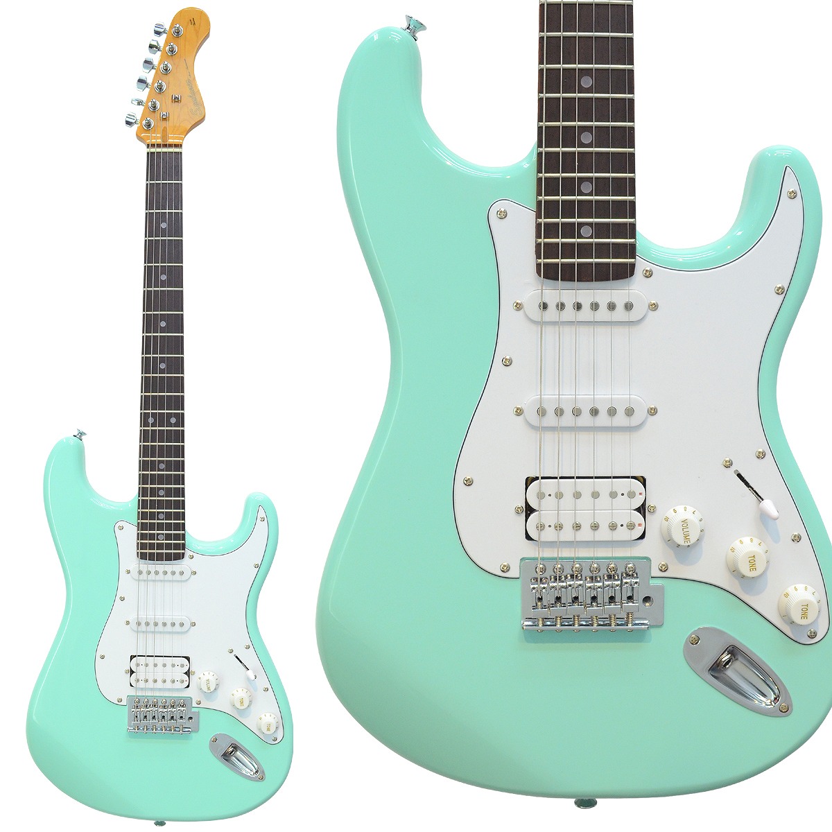 楽天市場】エレキギター 初心者オススメS.Galaner GuitarSST-CST WH